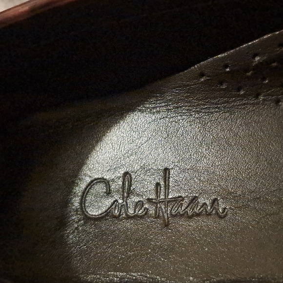 Cole Haan Womens Patent Leather Animal Print Flat Loafers Brown Sz6 - Picture 7 of 8